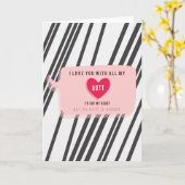 Ich Liebe Sie mit all meiner Hintern Romantik Card Karte (Gelbe Blume)