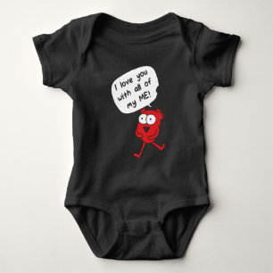 Ich Liebe Sie mit allen mir - Niedlich Valentine Baby Strampler