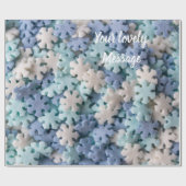 Ich Liebe Sie mit einer schönen Schneeflocken-Nach Geschenkpapier (Flach)