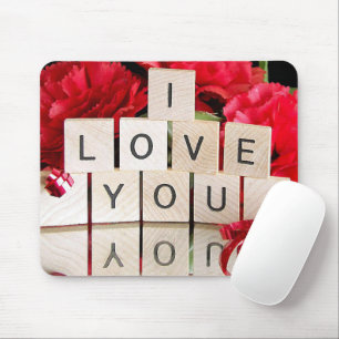 Ich Liebe Sie mit freudvoller Reflexion Mousepad