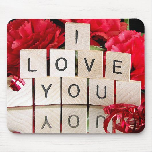 Ich Liebe Sie mit freudvoller Reflexion Mousepad (Vorne)