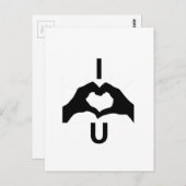 Ich Liebe Sie (mit Handzeichen) Postkarte (Vorne/Hinten)