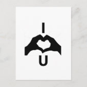 Ich Liebe Sie (mit Handzeichen) Postkarte (Vorderseite)