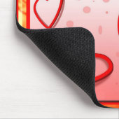 Ich Liebe Sie mit Herz-Rosa-Hintergrund Mousepad (Ecke)