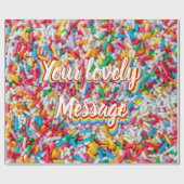 Ich Liebe Sie mit liebevollen Zucker Sprinklen Nac Geschenkpapier (Flach)