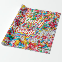 Ich Liebe Sie mit liebevollen Zucker Sprinklen Nac Geschenkpapier