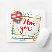 Ich Liebe Sie mit Rotem Herzen Mousepad (Mit Mouse)