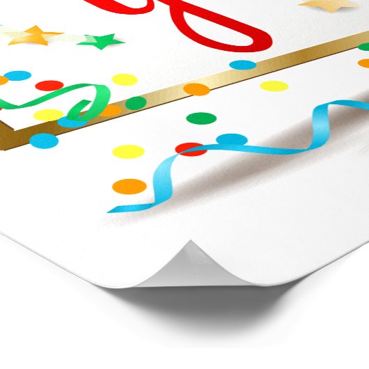 Ich Liebe Sie mit Rotem Herzen Poster (Ecke)