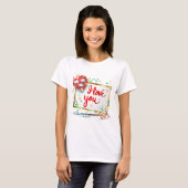 Ich Liebe Sie mit Rotem Herzen T-Shirt (Vorne ganz)