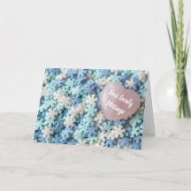 Ich Liebe Sie mit schönen Herzen und Schneeflocken