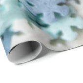 Ich Liebe Sie mit schönen Herzen und Schneeflocken Geschenkpapier (Rolleneckpunkt)