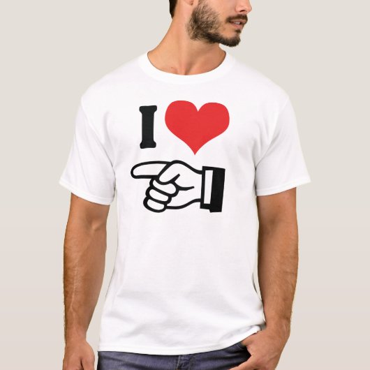 Ich Liebe Sie - mit Zeigefinger T-Shirt (Vorderseite)