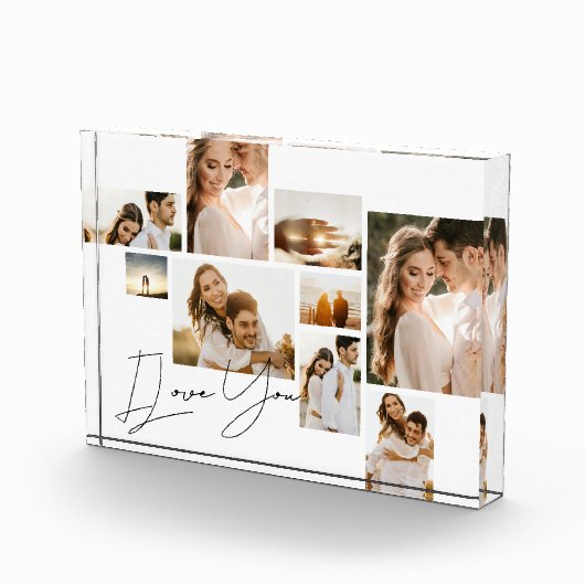 Ich Liebe Sie Moderne einfache Collage 9 Multi-Fot Fotoblock (Rechts)