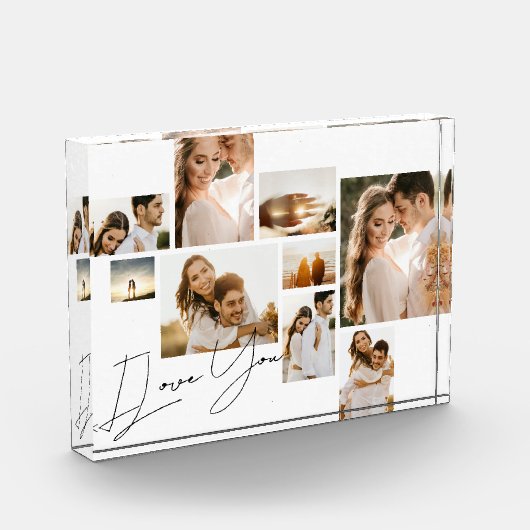Ich Liebe Sie Moderne einfache Collage 9 Multi-Fot Fotoblock (Links)