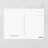 Ich Liebe Sie Modernes Herz Elegant farbenfroh frö Postkarte (Rückseite)