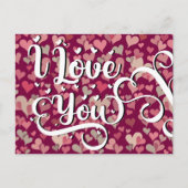 Ich Liebe Sie Modernes Herz Elegant farbenfroh frö Postkarte (Vorderseite)