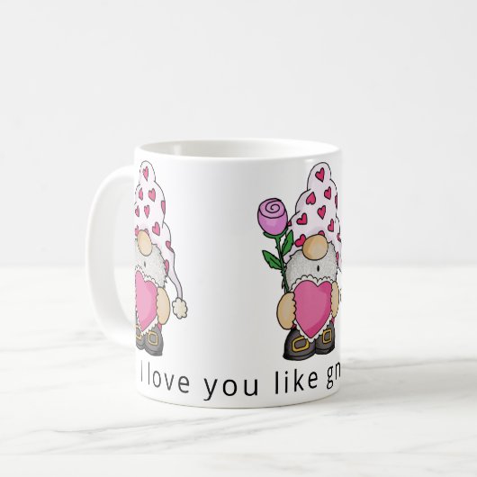 Ich Liebe, Sie mögen gnome andere valentinische Li Kaffeetasse (Vorderseite Links)