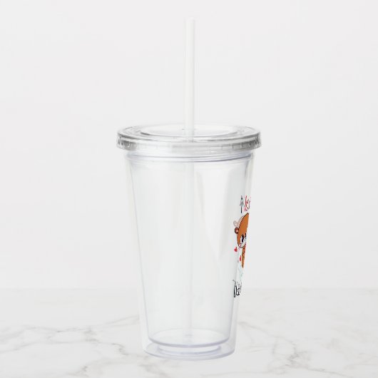 Ich Liebe, Sie mögen keinen Niedlichen Valentinsta Acryltrinkbecher (Rechts)