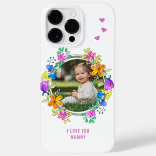 Ich LIEBE SIE MOMMY Foto farbenfroh florale Modern Case-Mate iPhone 14 Pro Max Hülle
