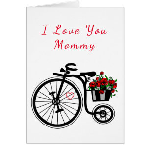 Ich Liebe Sie MOMY Card Blume Fahrrad für Sie