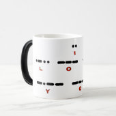 Ich Liebe Sie Morse Code Morphing Tasse (Vorderseite Links)