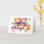Ich Liebe Sie Morse Code Multi-Hearts-Karte Karte (Gelbe Blume)