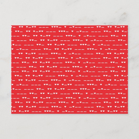 Ich Liebe Sie Morsecode Postkarte (Vorderseite)