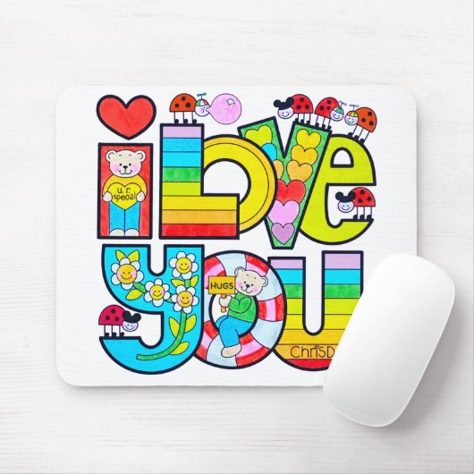 Ich Liebe Sie Mousepad (Mit Mouse)