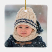 Ich Liebe Sie Nana mit zwei Foto Square Vorlage Keramikornament (Rückseite)