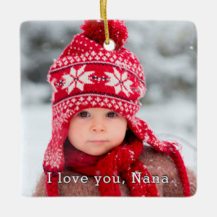Ich Liebe Sie Nana mit zwei Foto Square Vorlage Keramikornament