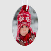 Ich Liebe Sie Nana mit zwei Fotovorlagen Ornament (Vorderseite)