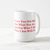 Ich Liebe Sie nicht nur Kaffeetasse (VorderseiteRechts)