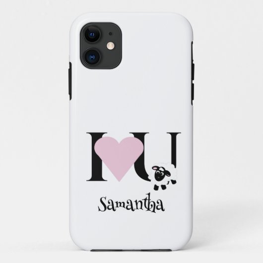 Ich Liebe Sie Niedlich Cartoon Schafe Case-Mate iP iPhone Hülle (Rückseite)
