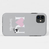 Ich Liebe Sie Niedlich Cartoon Schafe Grau Case-Mate iPhone Hülle (Rückseite (Horizontal))