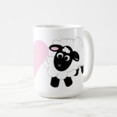 Ich Liebe Sie Niedlich Cartoon Schafe Kaffeetasse (VorderseiteRechts)