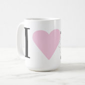 Ich Liebe Sie Niedlich Cartoon Schafe Kaffeetasse (Vorderseite Links)