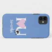 Ich Liebe Sie Niedlich Cartoon Sheep Blue Case-Mate iPhone Hülle (Rückseite (Horizontal))