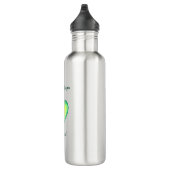 Ich Liebe Sie Niedlich Grün und Blau Herzen Geburt Edelstahlflasche (Rechts)