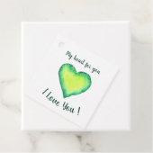 Ich Liebe Sie Niedlich Grün und Blau Herzen Geburt Geschenkanhänger (Beispiel)