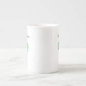 Ich Liebe Sie Niedlich Grün und Blau Herzen Geburt Porzellantasse (Vorderseite)