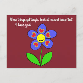 Ich Liebe Sie Niedlich Lächeln Blume Drucken Postkarte