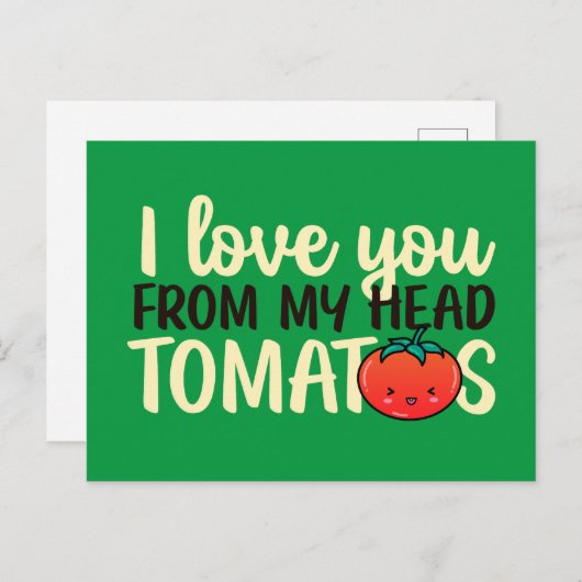 Ich Liebe Sie Niedlich Tomatenstube Funny Valentin Postkarte (Vorne/Hinten)
