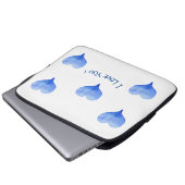 Ich Liebe Sie Niedliches blaues Herz Valentine Laptopschutzhülle (Vorne Knopf)