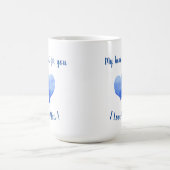 Ich Liebe Sie Niedliches blaues Herz Valentinstag Kaffeetasse (Mittel)