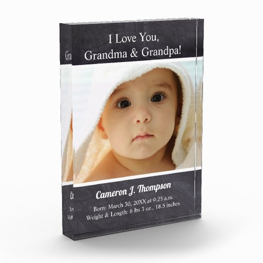 Ich Liebe Sie, Oma und Opa Baby Foto (Links)