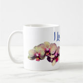 Ich Liebe Sie Orchid-Blume Kaffeetasse (Links)