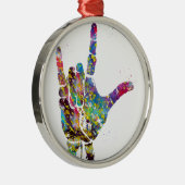 Ich Liebe Sie Ornament Aus Metall (Rechts)