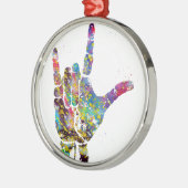 Ich Liebe Sie Ornament Aus Metall (Links)