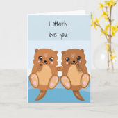 Ich Liebe Sie Otter Jubiläum Valentine Karte (Gelbe Blume)