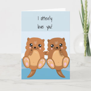 Ich Liebe Sie Otter Jubiläum Valentine Karte